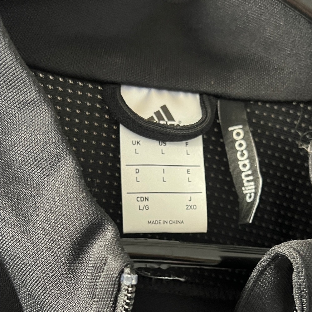 Men’s Adidas Black Jacket with White Accents - Picture 2 of 2